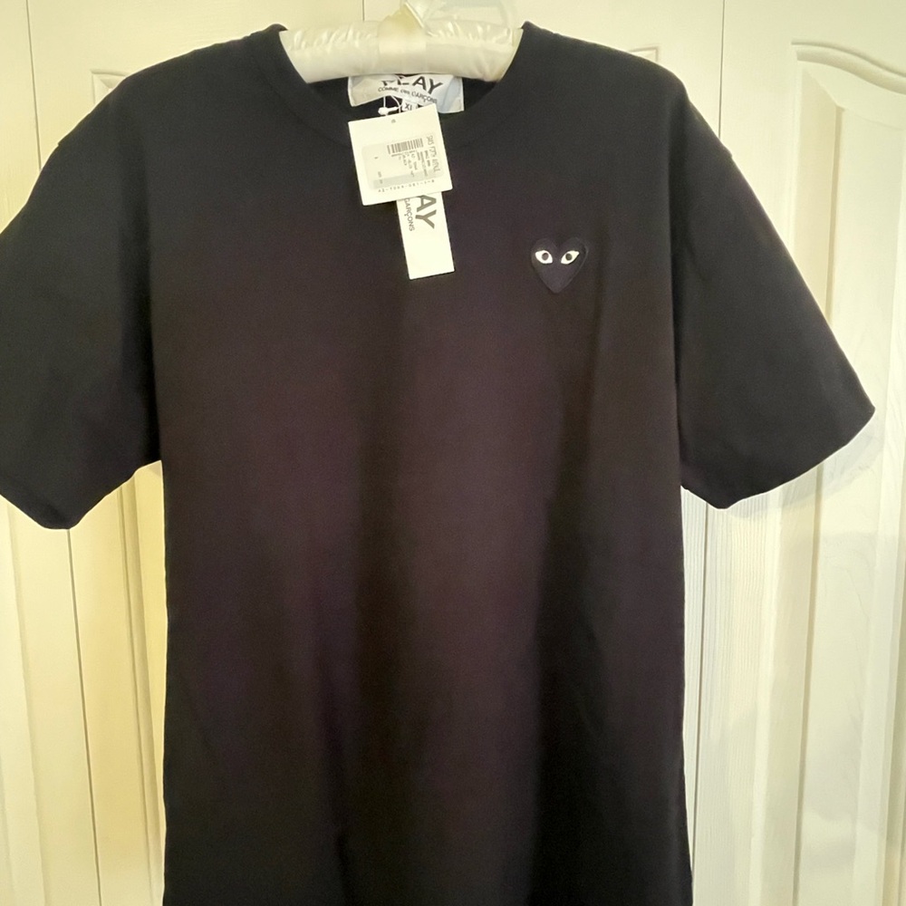 Comme des garçons play Black T-Shirt with Heart Patch